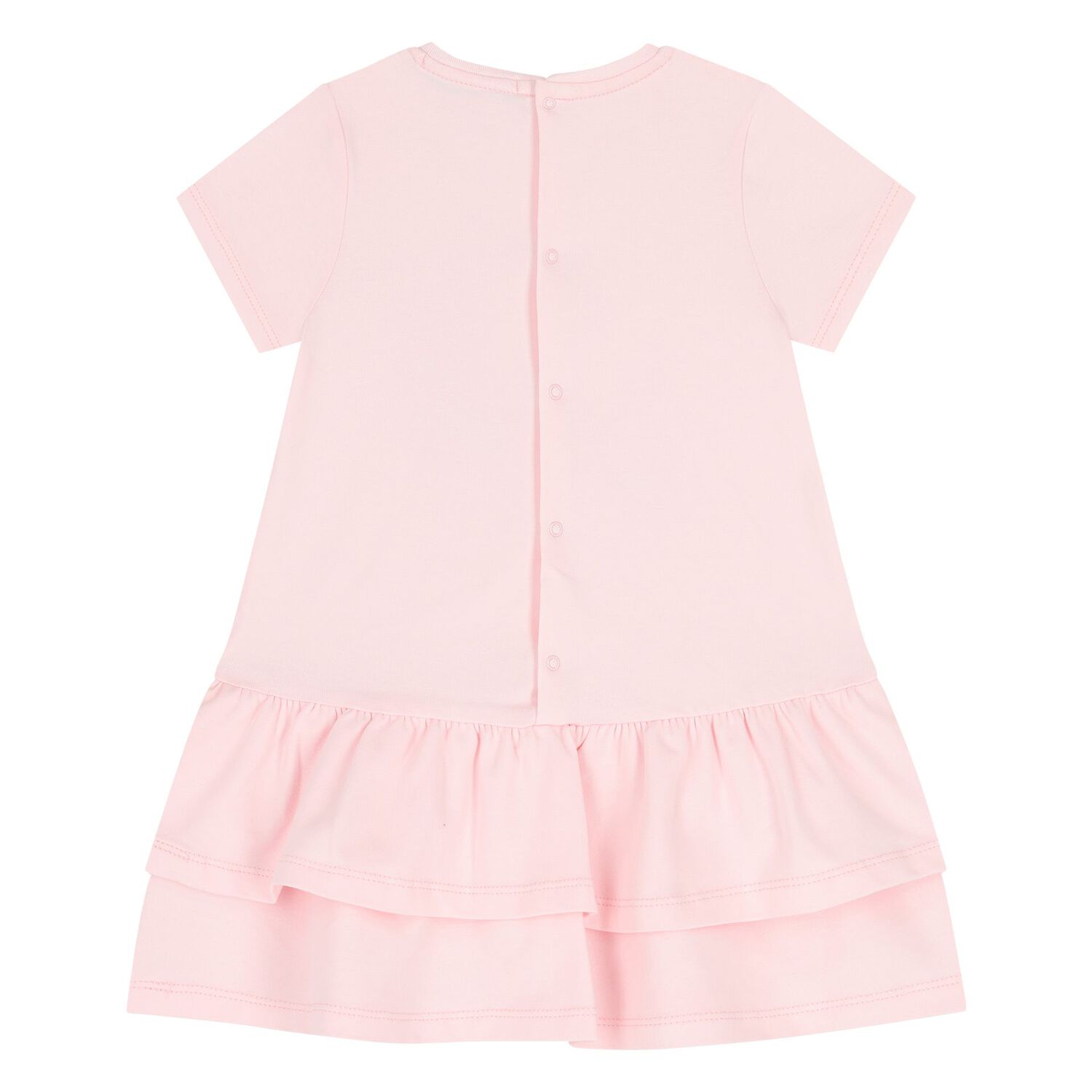 Younger Girls Pink Butterflies Logo Dress, 3, hi-res