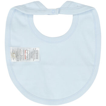 Baby Boys Blue Smocked Bib