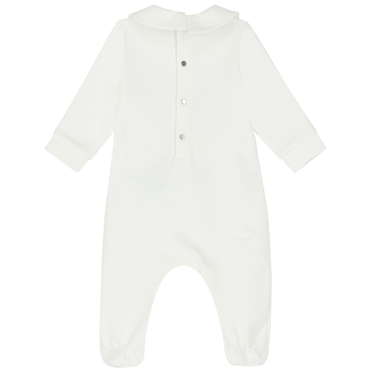 Baby Boys White Logo Babygrow, 1, hi-res
