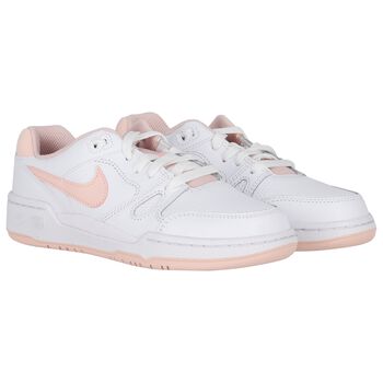 Girls White & Pink Full Force Low Trainers