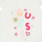 طقم ليجنزبالشعار باللون الابيض و الوردي للبنات الصغيرات, 1, hi-res