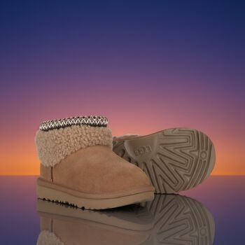Girls Beige Classic Ultra Mini Suede Boots