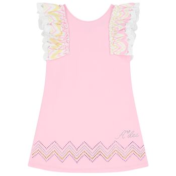 Girls Pink Bow Dress