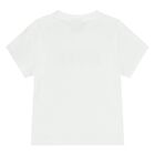Younger Boys White Logo T-Shirt, 2, hi-res