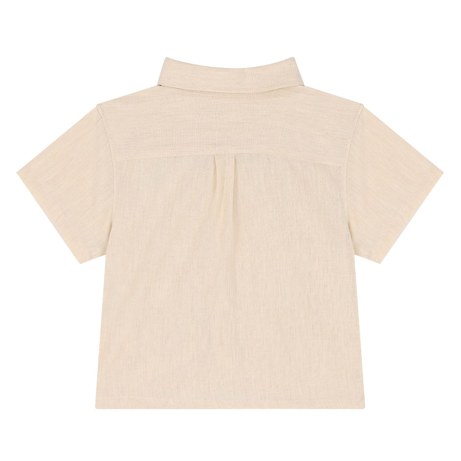 طقم شورت اولاد بالشعار باللون البيج , 1, hi-res