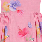 فستان بنات بطبعة الزهور باللون الوردي, 1, hi-res