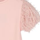 Girls Pink Tulle Blouse, 1, hi-res