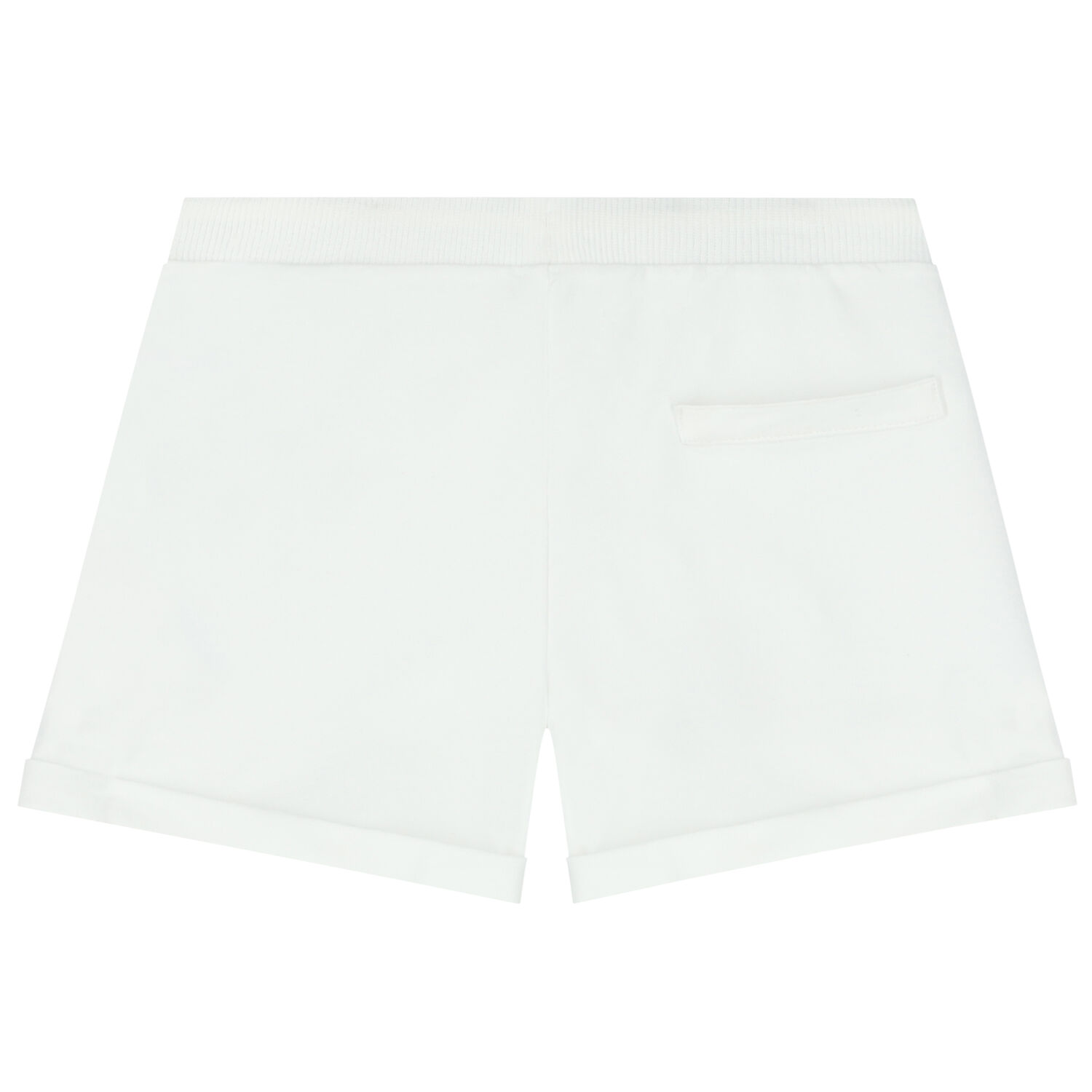 Girls White Teddy Logo Shorts, 3, hi-res