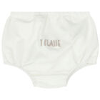 Baby Girls Ivory & Beige Geo Map Dress Set, 1, hi-res