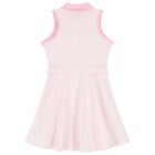 فستان بنات بولو بالشعار باللون الوردي, 2, hi-res