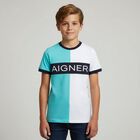 Boys Blue & White Logo T-Shirt, 1, hi-res