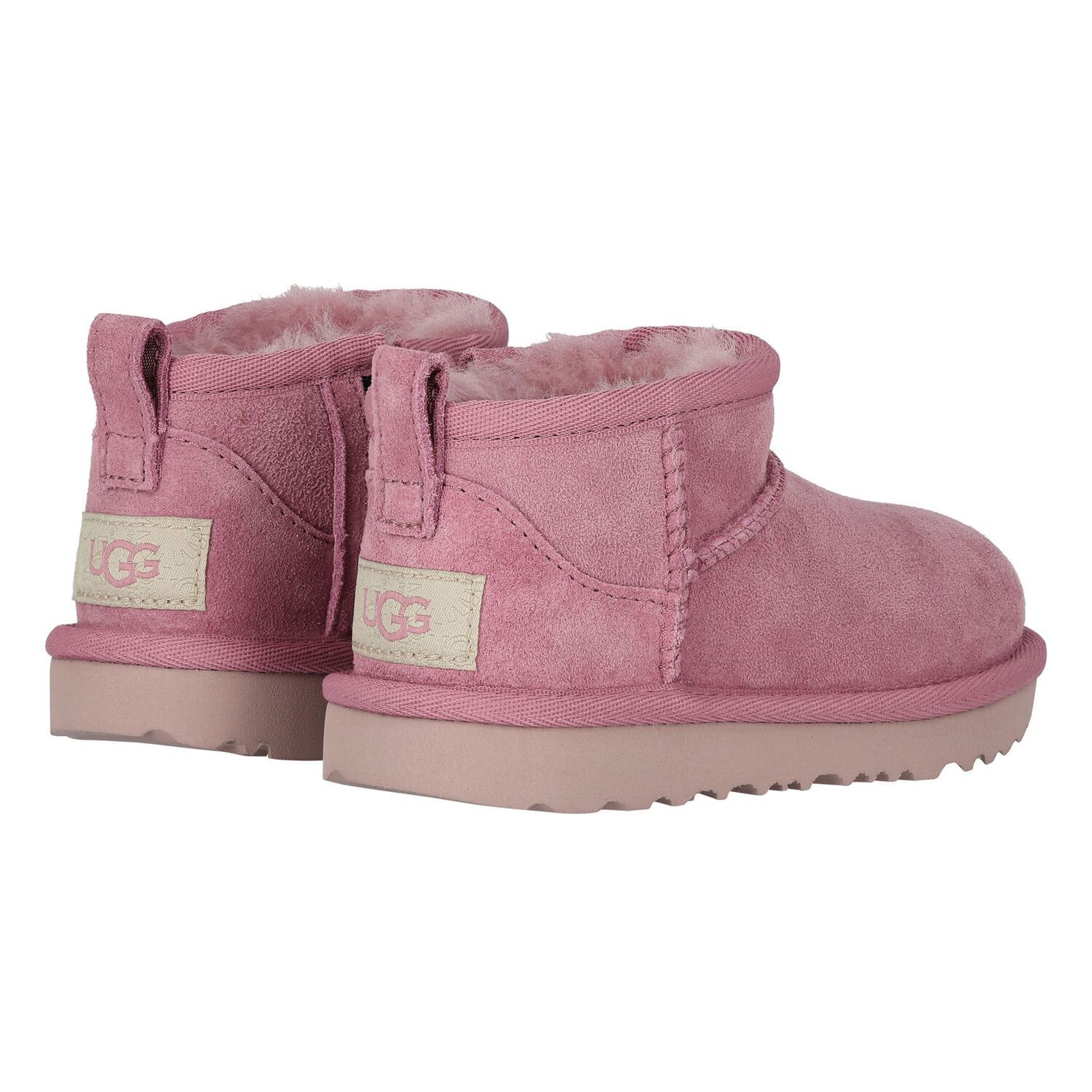 Younger Girls Pink Classic Ultra Mini Suede Boots, 1, hi-res