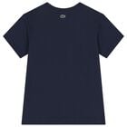 تيشيرت اولاد بالشعار باللون الكحلى, 1, hi-res