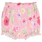 Baby Girls White & Pink Shorts Set ( 2-Pack ), 3, hi-res