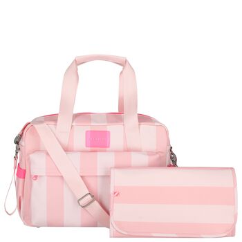 Baby Girls Pink Striped Changing Bag