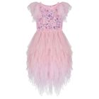 Girls Pink & Purple Ruffled Tulle Dress, 1, hi-res