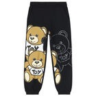 Black Teddy Bear Logo Joggers, 2, hi-res