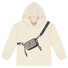 Girls Ivory Bag Hooded Top, 1, hi-res