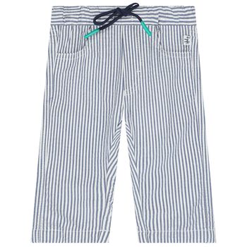 Il Gufo Baby Boys Blue & White Trousers, 1 Baby Boys Blue & White Trousers