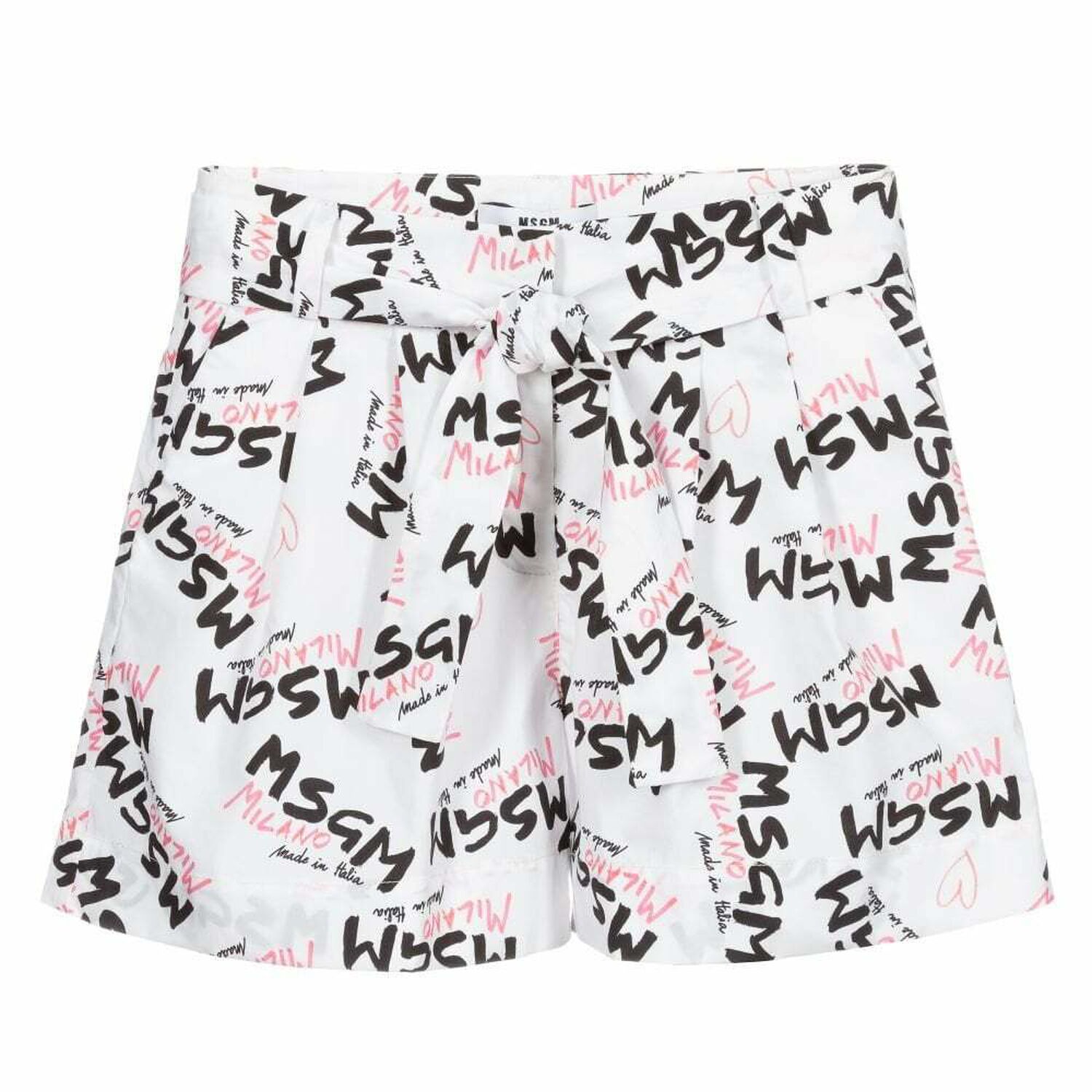 Girls White Logo Shorts, 1, hi-res image number null