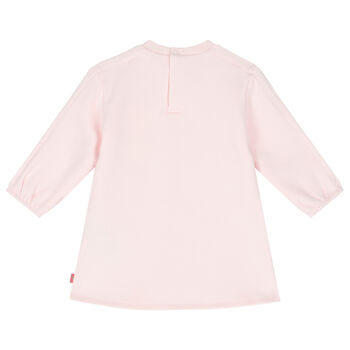 فستان بنات بطبعة الأرنب باللون الوردى