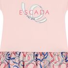 Girls Pink Ribbon Logo Dress, 2, hi-res