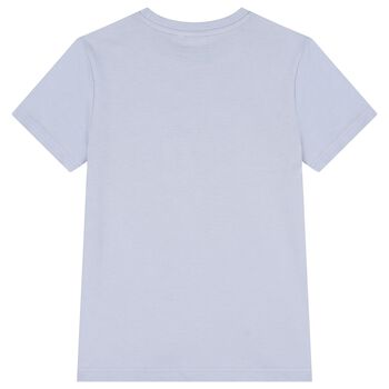 Boys Mini Me Blue Logo T-Shirt