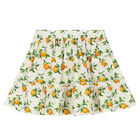 طقم تنورة باللون العاجي والبرتقالي, 1, hi-res