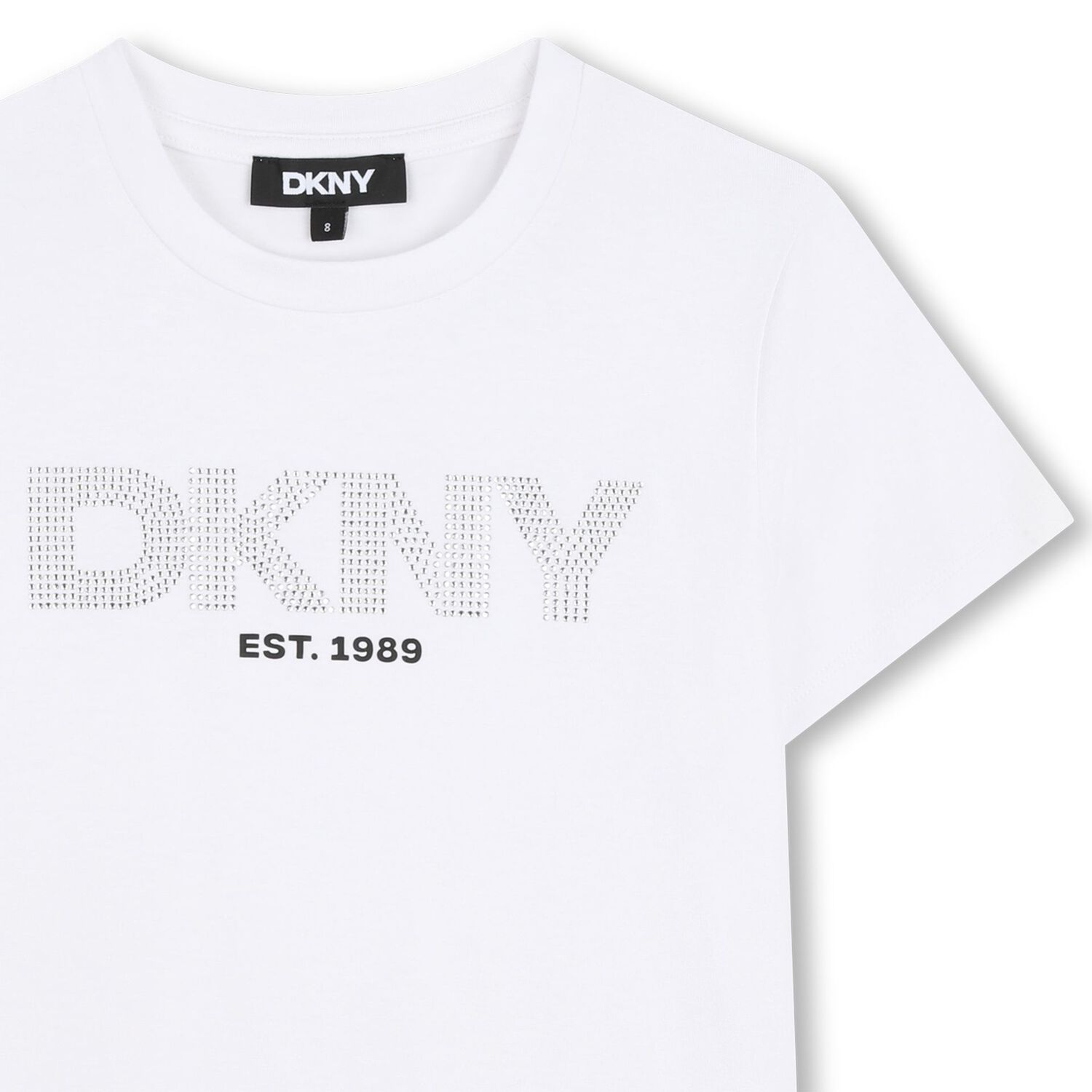 Girls White Logo T-Shirt, 1, hi-res