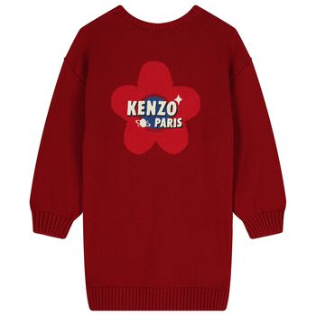 فستان جمبر بشعار أحمر للبنات