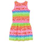 Girls Multi-Coloured Hearts Dress, 1, hi-res