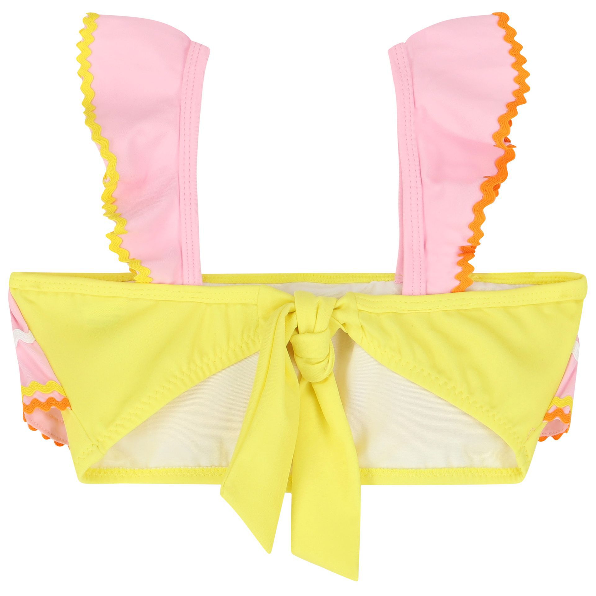 Yellow ruffle bikini discount