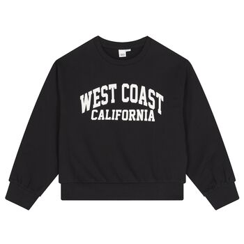 سويت شيرت بالشعار باللون الاسود 