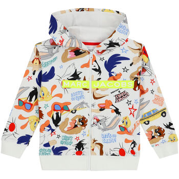 White Looney Tunes Zip Up Top