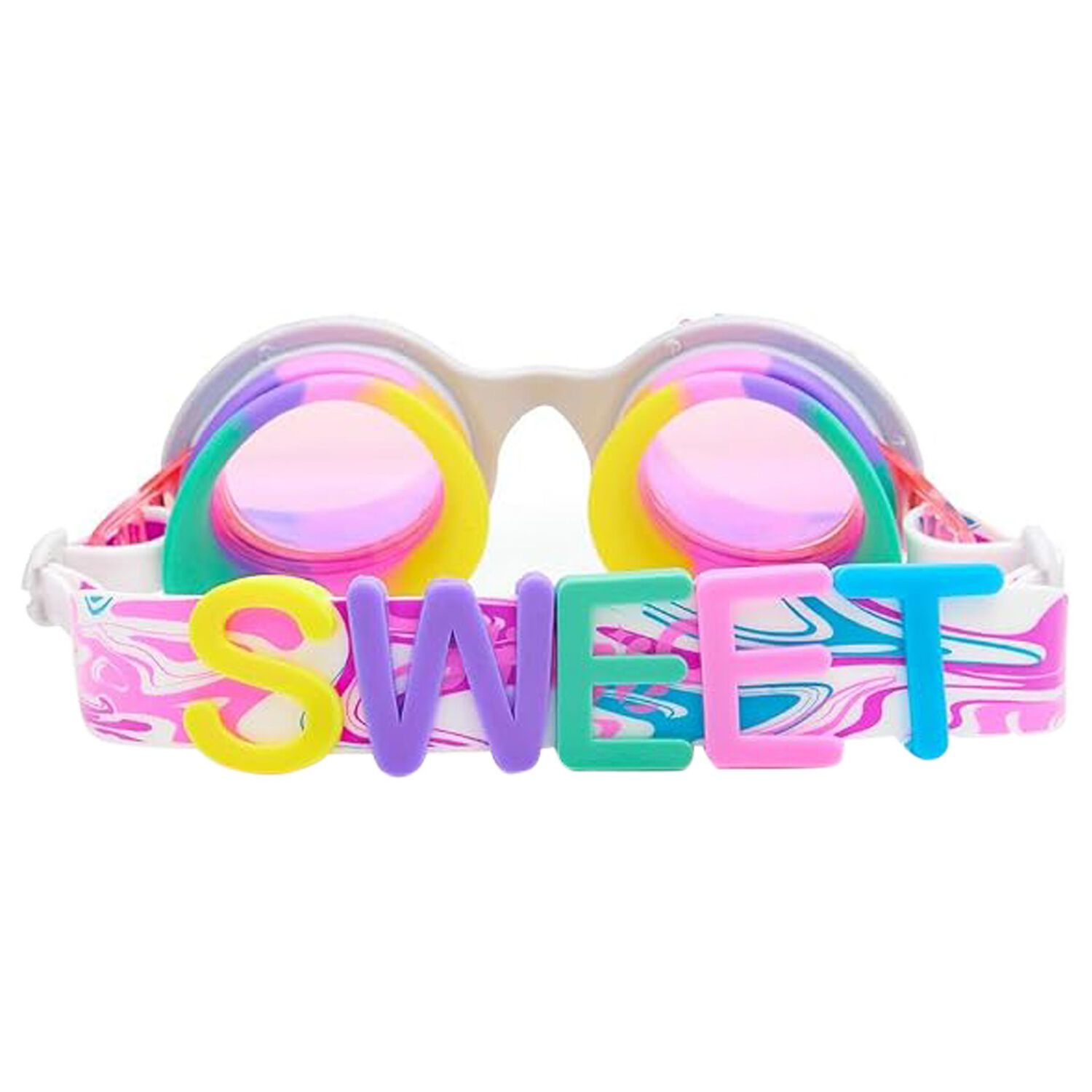 Girls Multi-Coloured Rhinestone Swimming Goggles, 1, hi-res