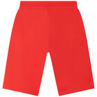 Boys Red Logo Shorts, 2, hi-res