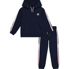 Boys Navy Logo Tracksuit, 1, hi-res