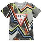 طقم شورت أولاد بالشعار باللون الرمادى, 3, hi-res