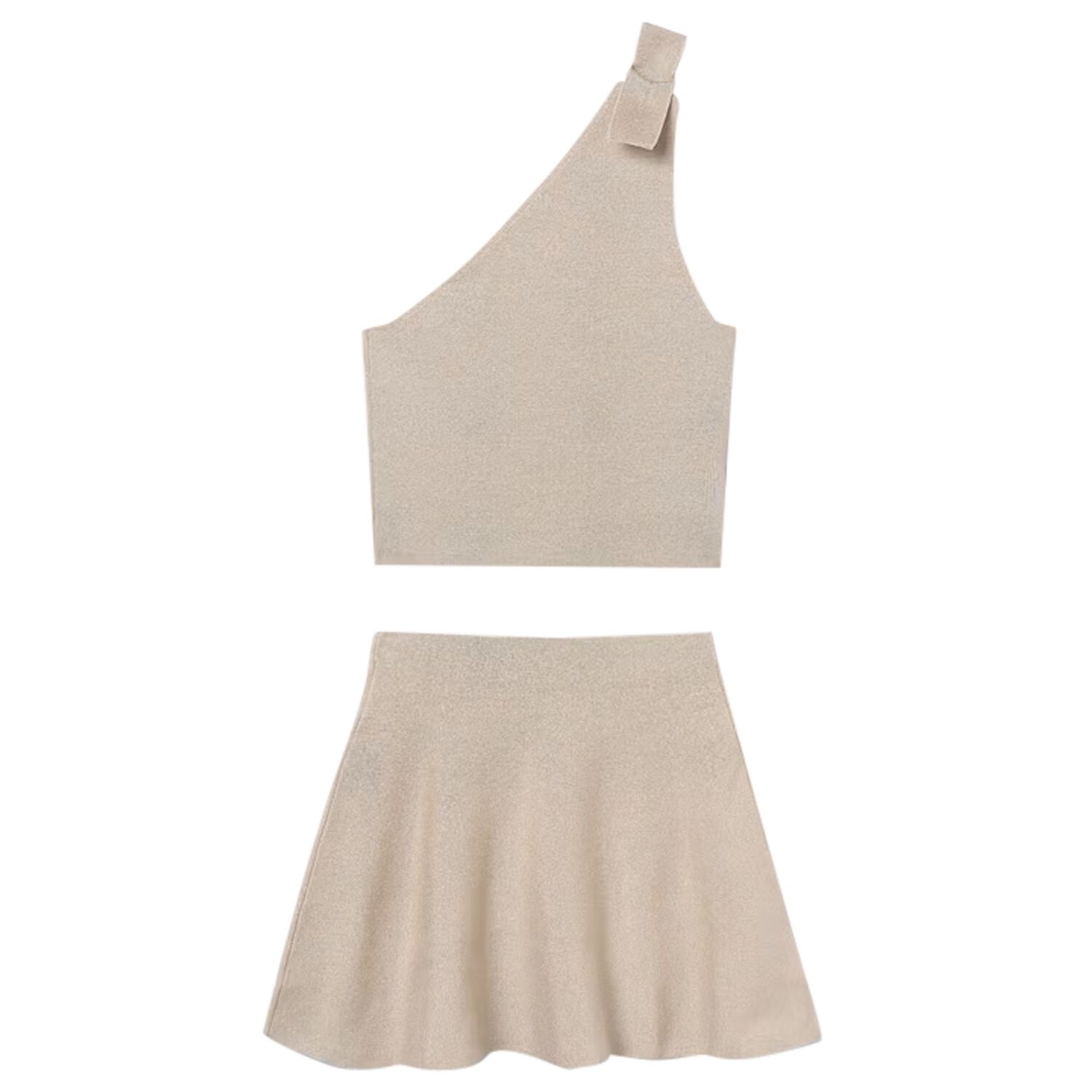 Girls Beige Skirt Set, 1, hi-res