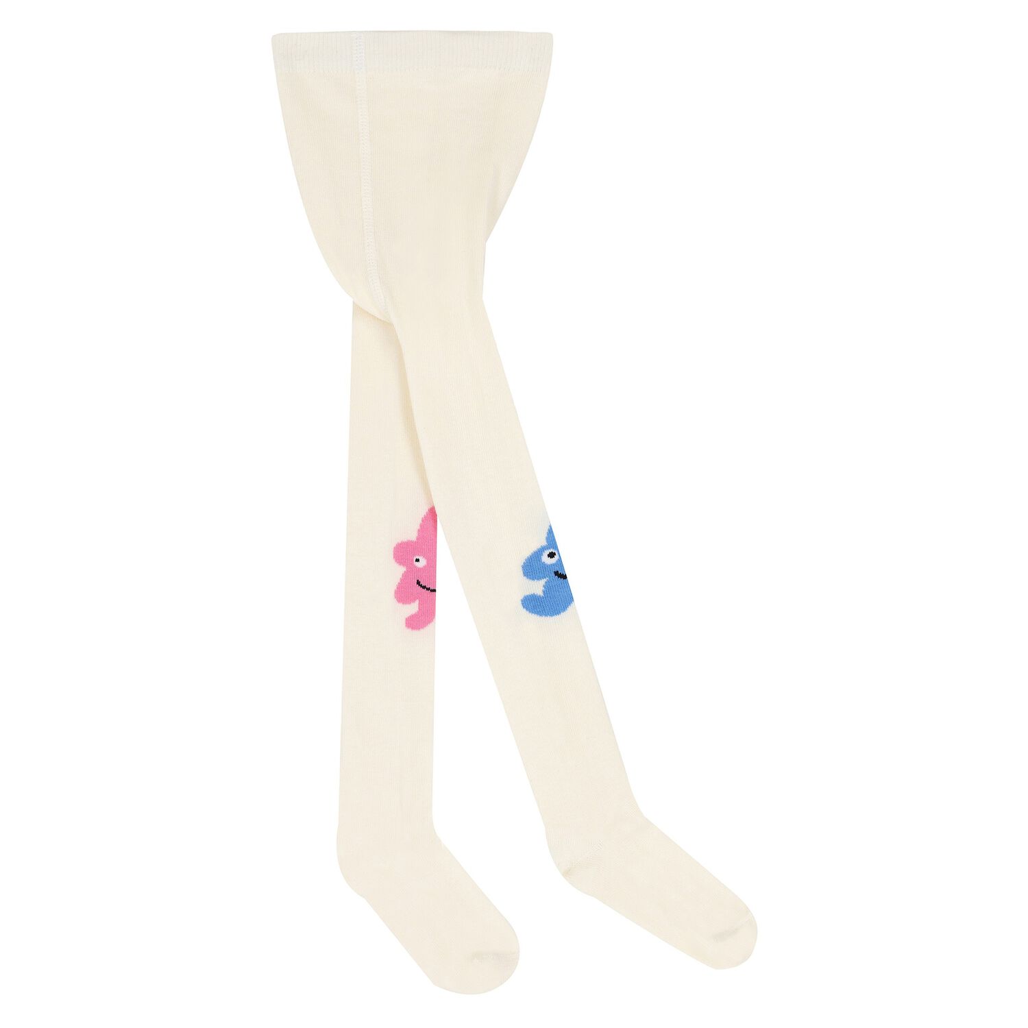 جوارب طويله للبنات باللون العاجى , 1, hi-res