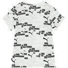 تيشيرت أولاد بالشعار باللون الابيض, 1, hi-res