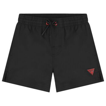 Boys Black Logo Swim Shorts