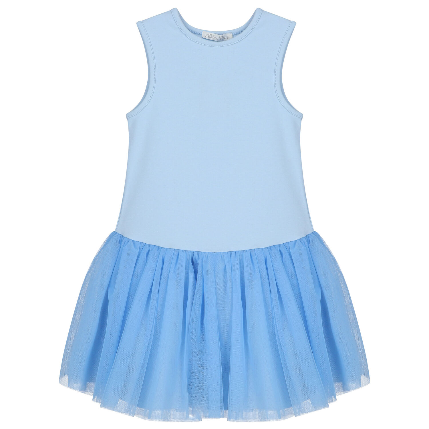 Girls Blue Rose Dress Set, 1, hi-res