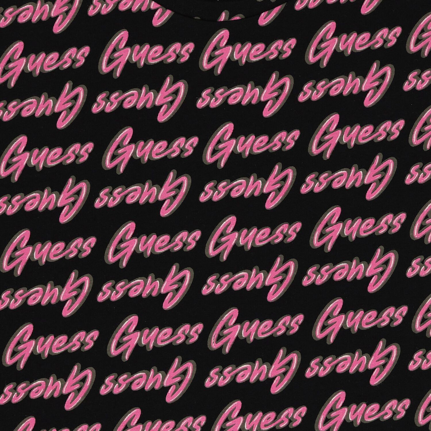 تيشيرت بنات بالشعار باللون الأسود والوردى, 1, hi-res image number null