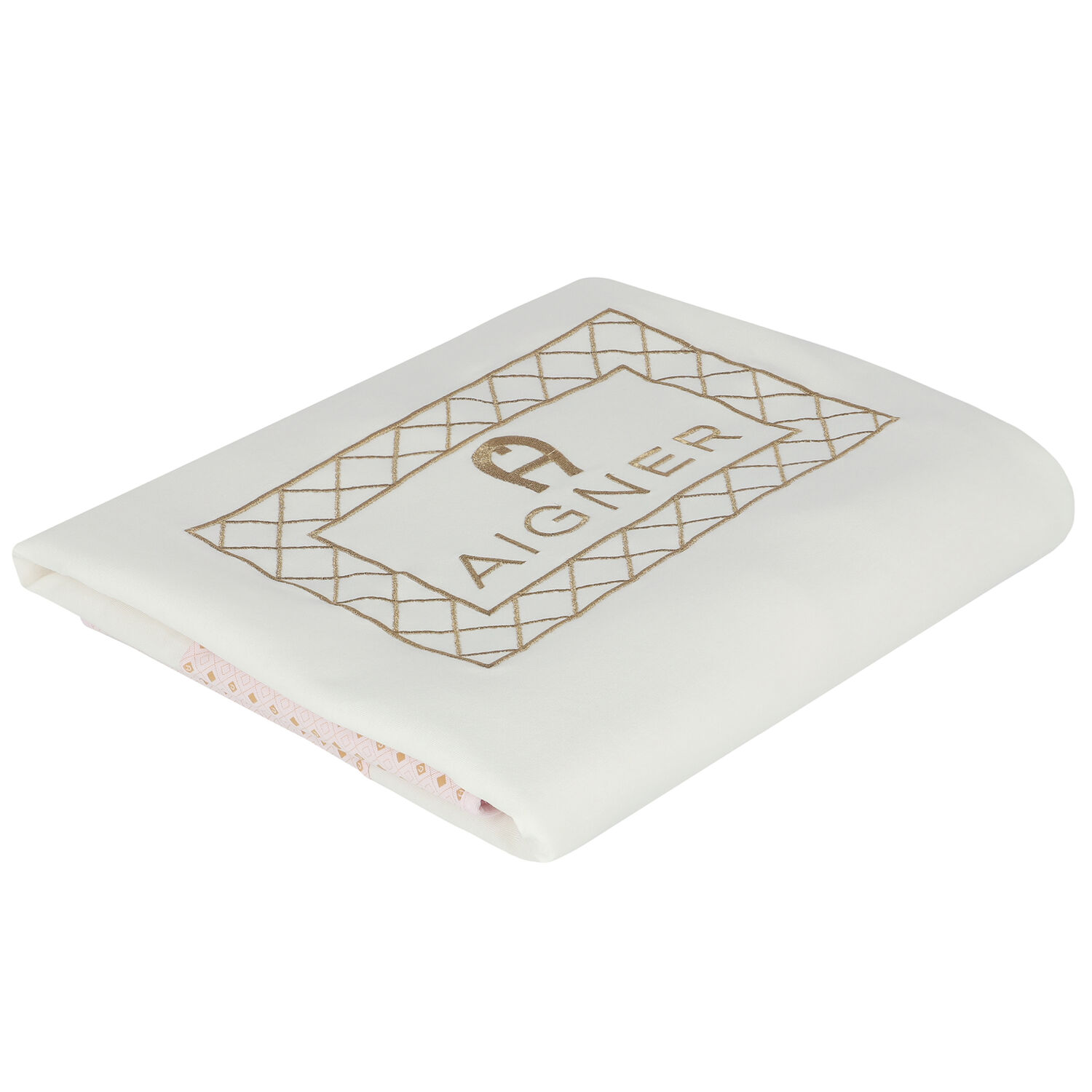 Ivory & Pink Baby Blanket, 3, hi-res