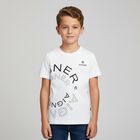 Boys White Logo T-Shirt, 1, hi-res