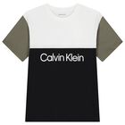 Boys White & Black Logo T-Shirt, 1, hi-res