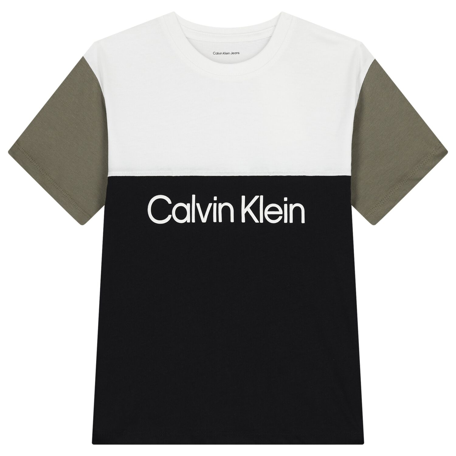 Boys White & Black Logo T-Shirt, 1, hi-res