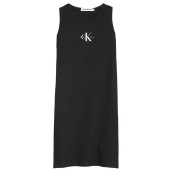 Girls Black Logo Dress