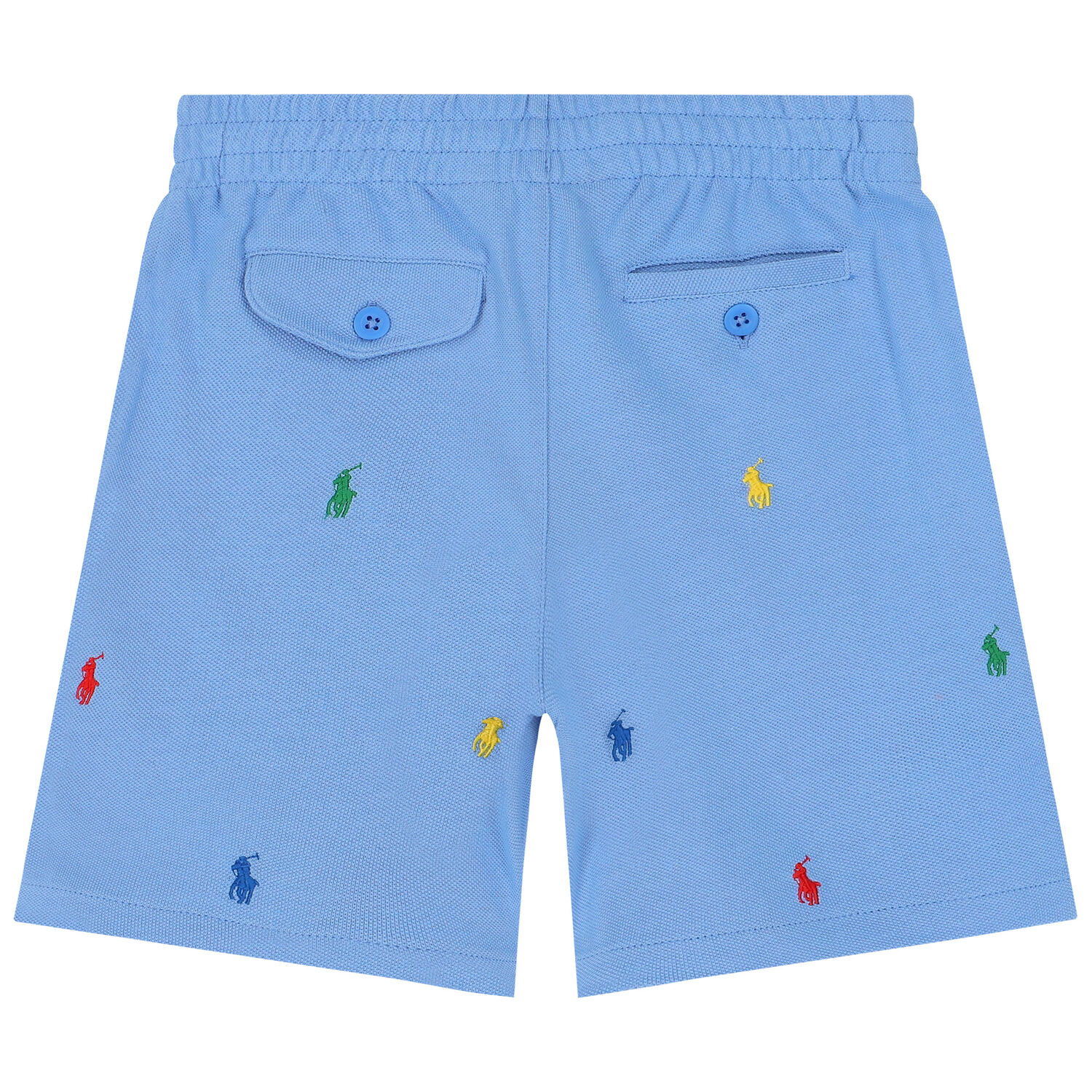 شورت بالشعار باللون الأزرق للأولاد, 1, hi-res